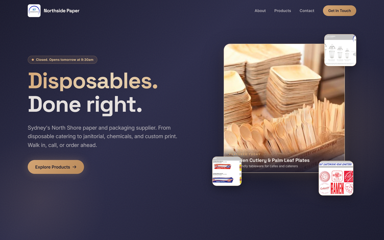 Northside Paper website preview